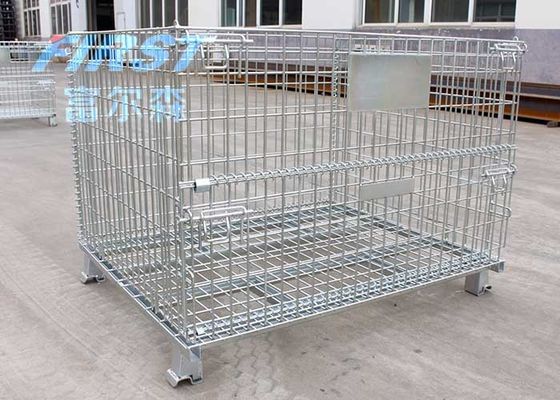 qualità  Stackable Steel Q235 50*50mm Wire Mesh Box Pallet fabbrica