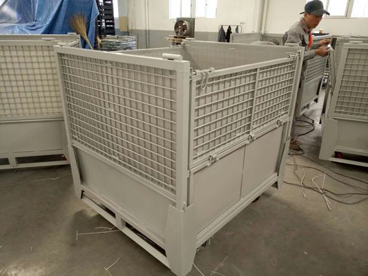 Il CE RAL spolverizza le gabbie d'acciaio di stoccaggio della capacità rivestita 1000KG