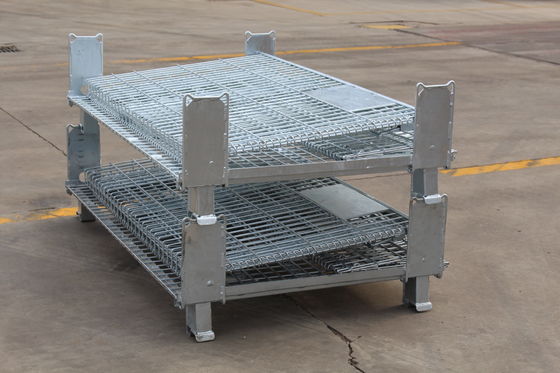 La logistica zinca il cavo rivestito Mesh Box Pallet di 1000kg 50*100mm