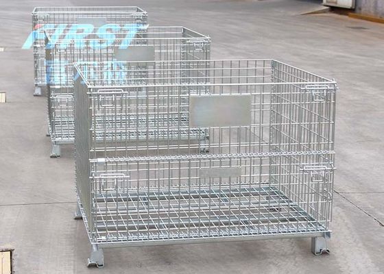 Il doppio della capacità del magazzino 800KGS ha affrontato il cavo Mesh Box Pallet