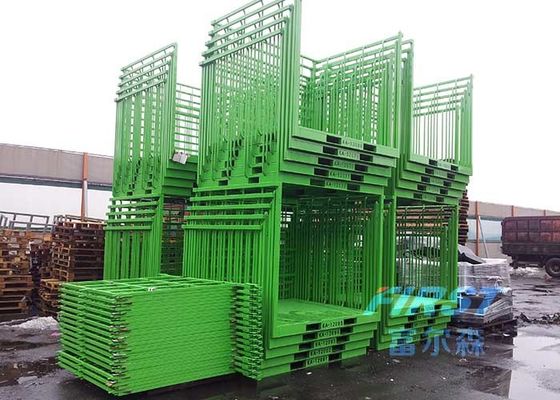 La polvere verde ha ricoperto 1.5M Depth 60" pallet d'acciaio accatastabili