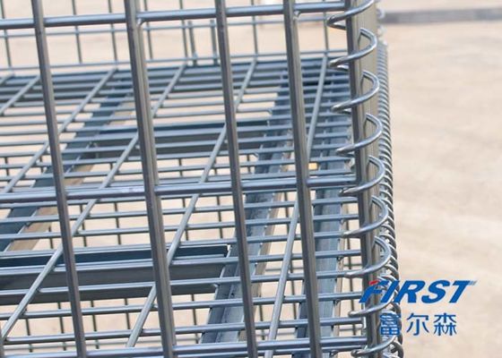 Il doppio della capacità del magazzino 800KGS ha affrontato il cavo Mesh Box Pallet