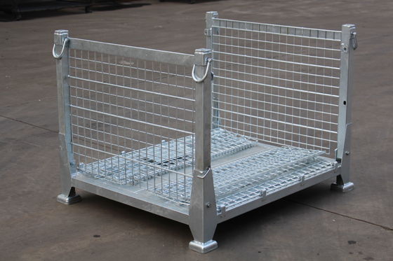 Elettro 50x50 placcato zinco pieghevole Mesh Metal Storage Cage